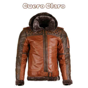 Men’s Brown Shearling Aviator Jacket – Quilted Leather Bomber Coat