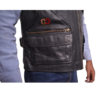 CUEROCLARO men black genuine leather utility vest
