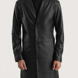 Eclipse Noir Leather Trench Coat